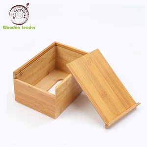 Boîte de rangement réutilisable pour serviettes de table, distributeur Facial en bambou, carré, moderne, personnalisé, vente en gros, unités - Product Image 6