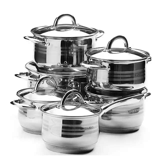 4- Thomas Rosenthal saucepans with lids.