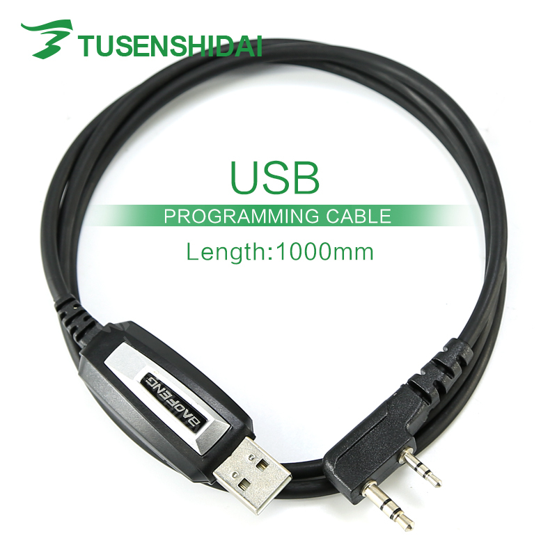 Alta calidad USB Cable de programación 2 pins Para baofeng GT-3 UV-82 UV-5R DM-5R BF-888s para tyt de dos vías radio