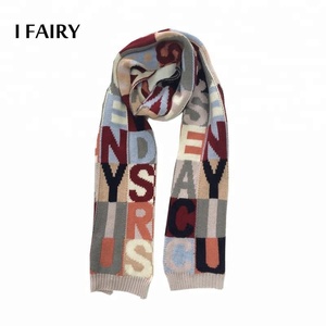 Bán Buôn Xuất Khẩu Len Dệt Kim Chiếc Khăn Phụ Nữ Jacquard Knt Leeter Tùy Chỉnh Khăn Cho Phụ Nữ - Product Image 3