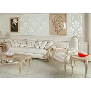 Европейская классическая мебель для дома, бархатный диван с принтом, тканевый стул и диван