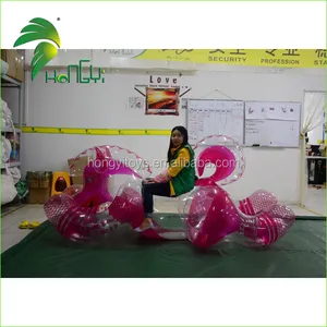 PVC transparente Animal Wolf Cartoon, juguete inflable de dibujos animados de lobo rosa, Hongyi juguete inflable de lobo tumbado