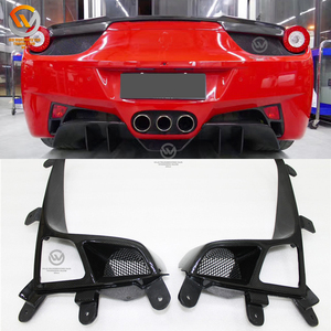 Auto Carbone Avant lip Splitter Kit Carrosserie Fit Pour 10-14 <span class=keywords><strong>Ferrari</strong></span> F458 Arrière Diffuseur Et Spoiler - Product Image 2