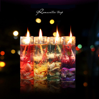 Crystal Jar Gel Wax Ocean Theme Kerzen für Hochzeit Jelly Candles