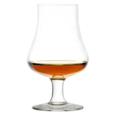Vaso de whisky de cristal de tallo corto, para degustación y nariz, hecho a mano