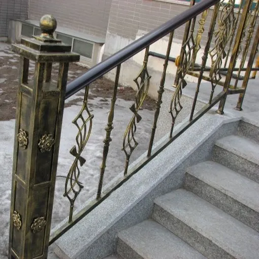 Top-selling modern wrought iron handrails outdoor stair covering