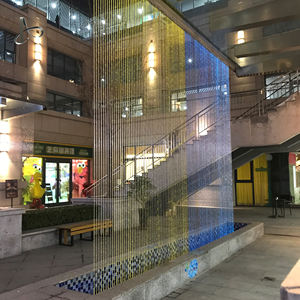 Decoración de Plaza al aire libre, cortina de cascada de fibra óptica brillante con agua corriente - Product Image 5