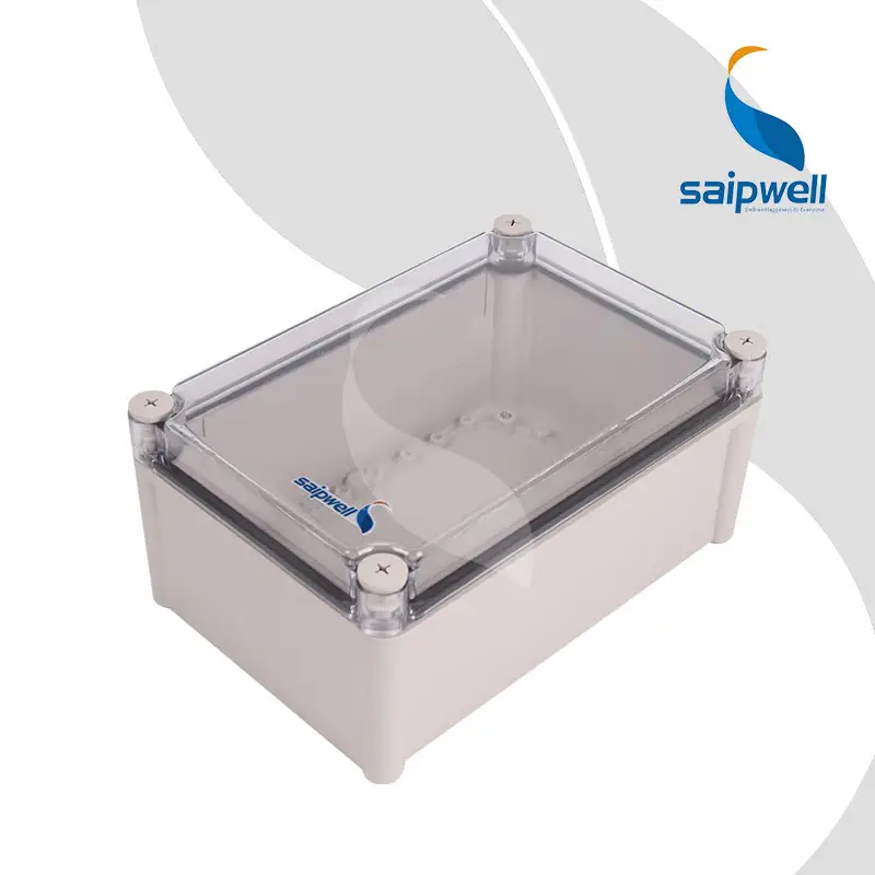 Saip Saipwell Outdoor Junction Box Plastic IP65 Waterproof Electrical Box Transparent DS-AT2819 280*190*130 Abs Plastic Material