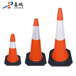 אדום ולבן רעיוני 75CM PE גומי כביש קונוסים תנועה למכירה - Product Image 4