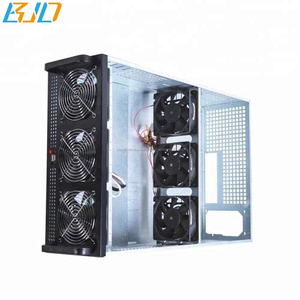 Chine Pas Cher <span class=keywords><strong>Prix</strong></span> 4U mining 6GPU 6 fans Mineur Cadre Plate-Forme Cas pour Bitcoin Litecoin ZEC ETH Minière - Product Image 1