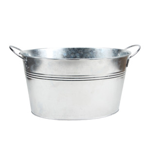 Classic Large Capacity Galvanized Metal Oval Cool <strong>Drink</strong> Tub <strong>Ice</strong> <strong>Bucket</strong> for Party - Product Image 1