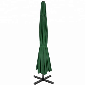 <span class=keywords><strong>Parasol</strong></span> de jardin <span class=keywords><strong>rond</strong></span> et extérieur de 16 pieds, <span class=keywords><strong>parasol</strong></span> à poteau central en aluminium valanced de 5m avec base croisée pour cour - Product Image 4