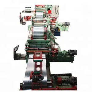 SS CR HR GL AL metal steel coil slitting longitudinal cutting shearing recoiling line slitter machine equipment device