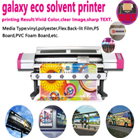 Impresora de Inyección de Tinta Eco Solvente Galaxy 10Ft Lc Ud3212Ld, Impresora Manual de Cama Plana de Rollo a Rollo para PVC, Flex, Plástico, Fabricación Comercial