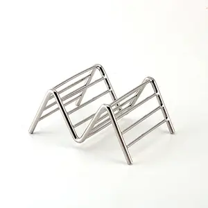 Wholesale 2 3 4 Rack Metal Taco Holder Stand 304 Stainless Steel Taco Holder