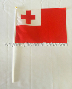 Banderas de mano de Tonga de marcado personalizado para eventos deportivos para exhibir el espíritu del equipo - Product Image 4