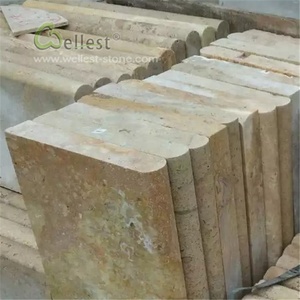 Lujo antiguo oro travertino piscina frente del azulejo - Product Image 1