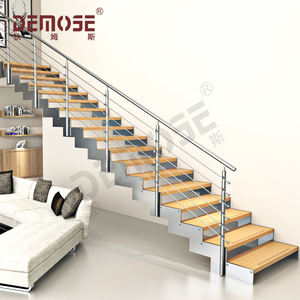 Diseños de <span class=keywords><strong>Escaleras</strong></span> Interiores en Forma de L de Acero y <span class=keywords><strong>Madera</strong></span>, Escalera Residencial Nueva, Moderna, Elegante y Sofisticada - Product Image 2