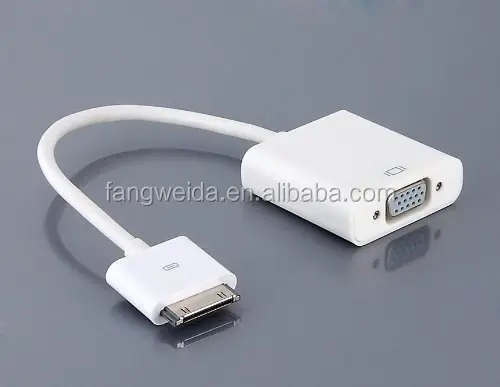 Conector Dock para VGA cabo adaptador para iPad2 iPhone iPod touch 4 4 G