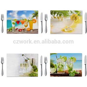 Tùy Chỉnh Đế Lót Ly Đặt Placemat Của Cup Với Vải Không Thấm Nước Cà Phê Trà Cup Pad Cup Mat