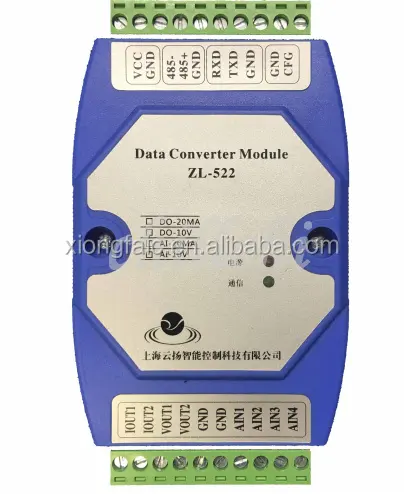 4 entradas analógicas 2 saída analógica rs232/rs485 porta série dupla 0-10v para 4-20ma