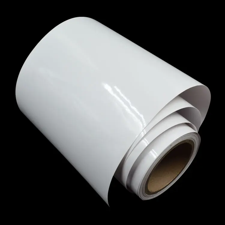 Gloss white vinyl pvc zelfklevende films rolls