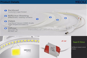 Luz de <span class=keywords><strong>techo</strong></span> de panel plano llevado redondo, Indoor panel de iluminación <span class=keywords><strong>led</strong></span>, Súper delgada empotrada <span class=keywords><strong>led</strong></span> panel light - Product Image 6