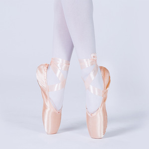 Scarpe da <span class=keywords><strong>Punta</strong></span> Professionali in Raso Rosa per Ragazze, Alta Qualità, Vendita all'Ingrosso - Product Image 2
