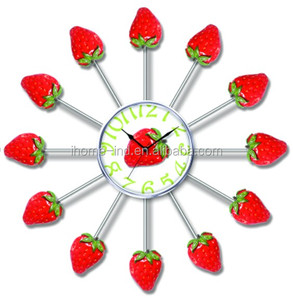 T6826 sáng tạo bánh Pizza Mô hình nhà bếp Đồng hồ kim loại lớn trang trí nội thất thành phố dao kéo nghệ thuật hiện đại đồng hồ treo tường tường Relojes horloge - Product Image 5