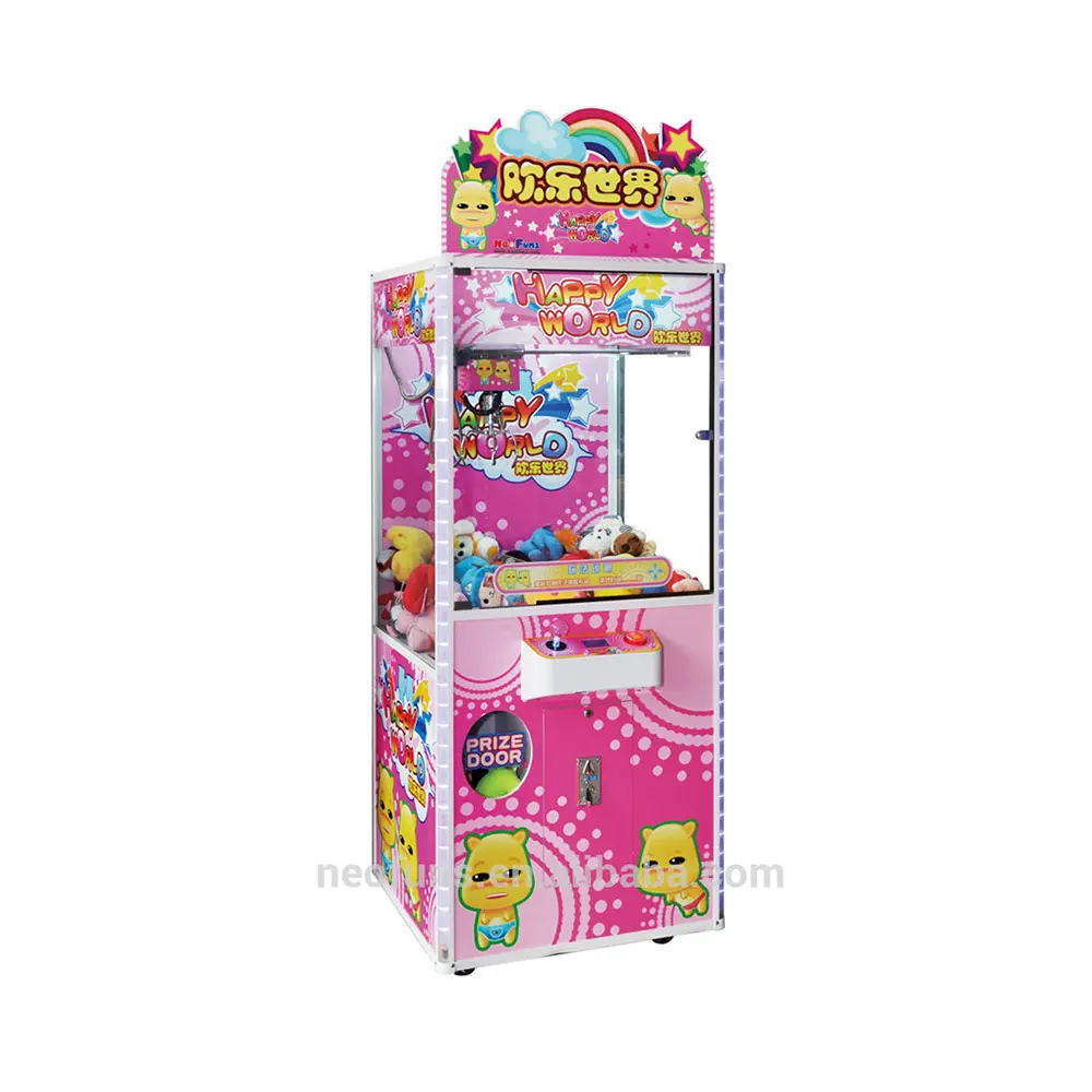 Gelukkige wereld kraan machine/speelgoed prijs vending machine/elektronische game machine