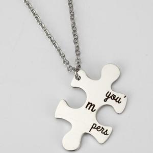 2PCS You Are <strong>My</strong> Person Puzzle Pendant Necklace Jewelry Set - Valentines Day <strong>Best</strong> <strong>Friend</strong> <strong>Gift</strong> - Product Image 3
