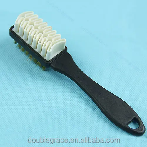 New B Shape 2 Side Shoe Cleaning Brush Suede Nubuck Boot Shoes Cleaner