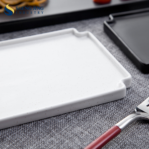 Platos de cena rectangulares de cerámica blanca, diseño bonito, para Hotel/restaurante, proveedor de China - Product Image 2