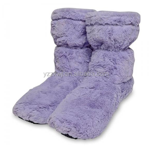 Violet Offre Spéciale lavande micro-ondes pantoufles sac de blé pieds eau pantoufle pour femme/pantoufles micro-ondables - Product Image 2