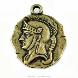 New Arrival Wholesale Antique Bronze Roman Soldier Style Bracelet Charms accessory for Jewelry A15468