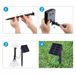 30 LEDs Outdoor String <strong>Lights</strong> <strong>Solar</strong> <strong>Powered</strong> <strong>Fairy</strong> <strong>Light</strong> Waterdrop <strong>Solar</strong> String <strong>Light</strong> - Product Image 3