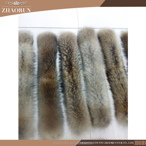 Cuello de piel de mapache Real Natural desmontable venta al por mayor venta personalizada - Product Image 4