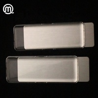 Badge personnalisé en acier inoxydable, logo personnalisé en métal avec couvercle transparent
