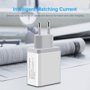 <span class=keywords><strong>Cargador</strong></span> de Viaje Universal de 5V 2.4A con 3 Puertos USB, Adaptador de Pared Portátil con Enchufe Europeo, <span class=keywords><strong>Cargador</strong></span> Inteligente para Teléfono Móvil, para <span class=keywords><strong>iPhone</strong></span> XS Max X, iPad, Tablet - Product Image 6