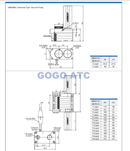 Gogoatc ABM10ปั๊มสูญญากาศรวม * 4-2 <span class=keywords><strong>airbest</strong></span> ประเภทกองสูญญากาศภายใน dute 2mm - Product Image 4