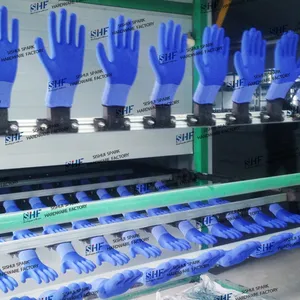 De Trabajo guantes de inmersión de la máquina/guante de trabajo de la máquina/guantes de nitrilo de la línea de producción
