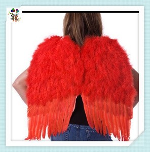 HPC-0839 de alas de plumas de Ángel caídas, accesorio hecho a mano para fiesta, foto, color negro, rojo, blanco - Product Image 5