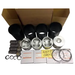 Profesional Auto Suku Cadang Mesin Cylinder Liner Kit Piston Kit 4HF1 4.3L Isuz-U NPR66 4.3D SOHC 8 V