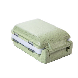 High Quality Plastic Wheat straw OEM Cute Pill Planner Storage Box