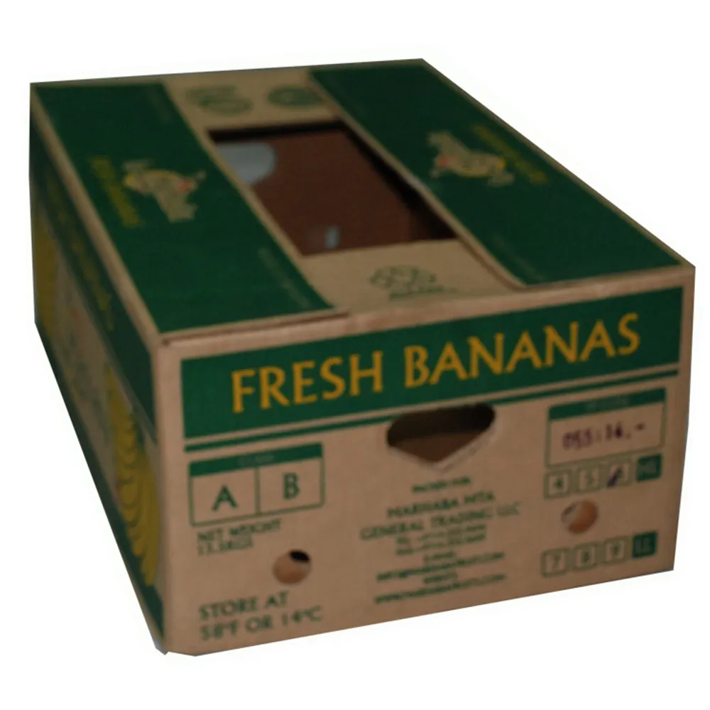 Custom design printed foldable corrugated cardboard paper banana fruit box