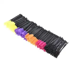 Salon Verwenden Sie Einweg-Mehrfarben-Silikongel-Wimpern pinsel Kamm Mascara Wands Wimpern verlängerung werkzeug Beauty Makeup Tool