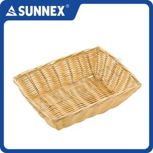 Cesta Rectangular Económica de Polipropileno Marrón, 7 cm de Alto, Apta para Contacto con Alimentos, para Servir Pan/Fruta/Cubiertos C03 - Product Image 4