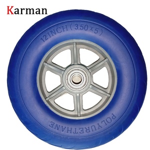 <span class=keywords><strong>Roue</strong></span> en mousse PU solide de <span class=keywords><strong>12</strong></span> <span class=keywords><strong>pouces</strong></span> 3.50-5 3.50x5 pour chariot à outils - Product Image 2