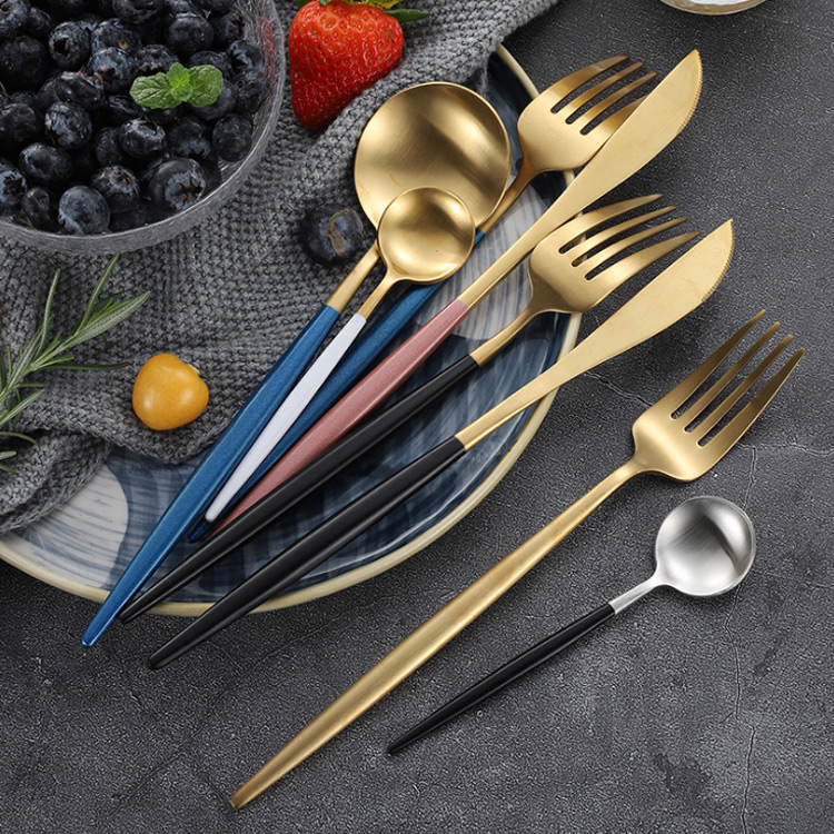 Набор ножей с ручкой из нержавеющей стали, лидер продаж в Китае, современный нож, вилка, ложка из нержавеющей стали