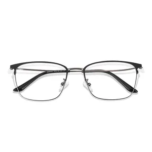 Armação de óculos de metal com preço razoável, armações de óculos de metal curto e confortáveis